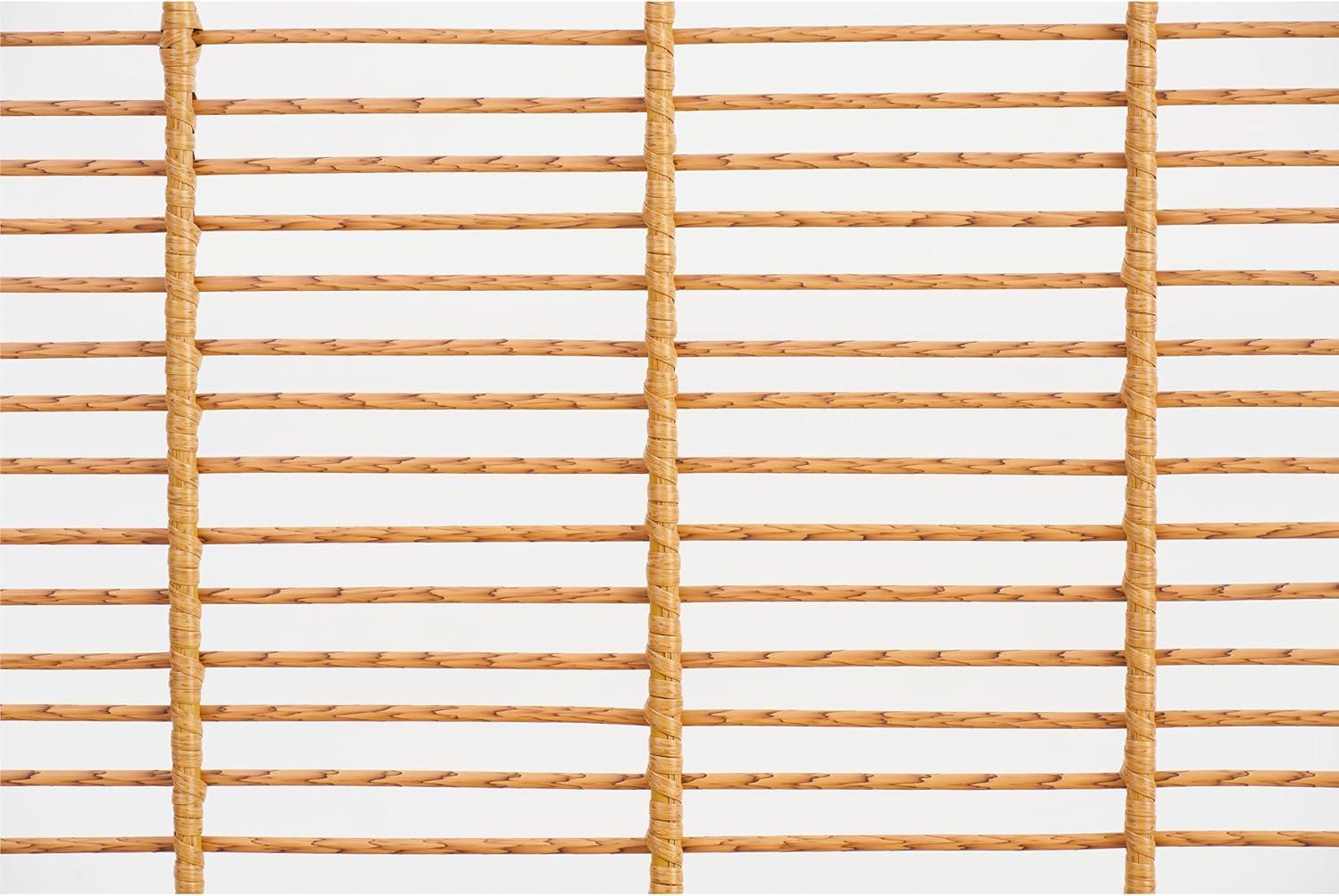 image:imageChristopher Knight Home Lamar Boho Rattan King Bed Frame and Headboard Farmhouse PE Wicker King Size Bed Frame Metal King Platform Bed Frame No Box Spring Needed Easy Assembly Natural FinishKing US Standard