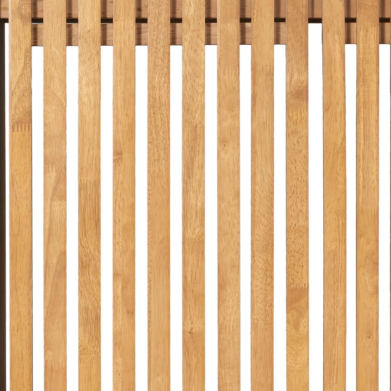image:imageChristopher Knight Home Renata King Size Bed Frame with Grace Slat Headboard Platform Bed with Side Cabinets Wood Bed Frame Solid and Stable Bedframe No Box Spring Needed Noise Free NaturalQueen Size