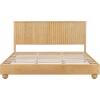 Christopher Knight Home Calden Farmhouse King Size Bed Frame with Headboard, Natural Wood King Size Platform Bed Frame, Wooden King Size Bed Set, No Box Spring Needed, Easy Assembly, Natural Brown(King (U.S. Standard))