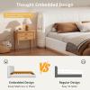 Christopher Knight Home Danet Boucle Upholstered King Size Bed Frame with Wingback Headboard, Modern King Bed Frame and Headboard, Wooden Slats Support, Easy Assembly, No Box Spring Needed, White