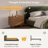 Christopher Knight Home Queen Size Platform Bed, Boucle Fabric Headborad and Bed Frame, Upholstered Curve-Shaped Queen Headboard, Wood Bedpost and Slat, Wood Slats Panel Support, Easy Assembly, White(Olive Green)