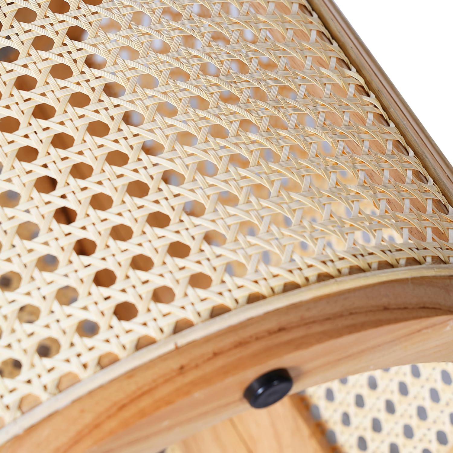 image:imageChristopher Knight Home Aurl 1570 Round End Table Hollow Woven Side Table Small Rubber Wood Nightstand Rattan Woven Tea Desk Round Wood Tabletop Chic Home Deor Desk Easy Assembly NaturalNatural
