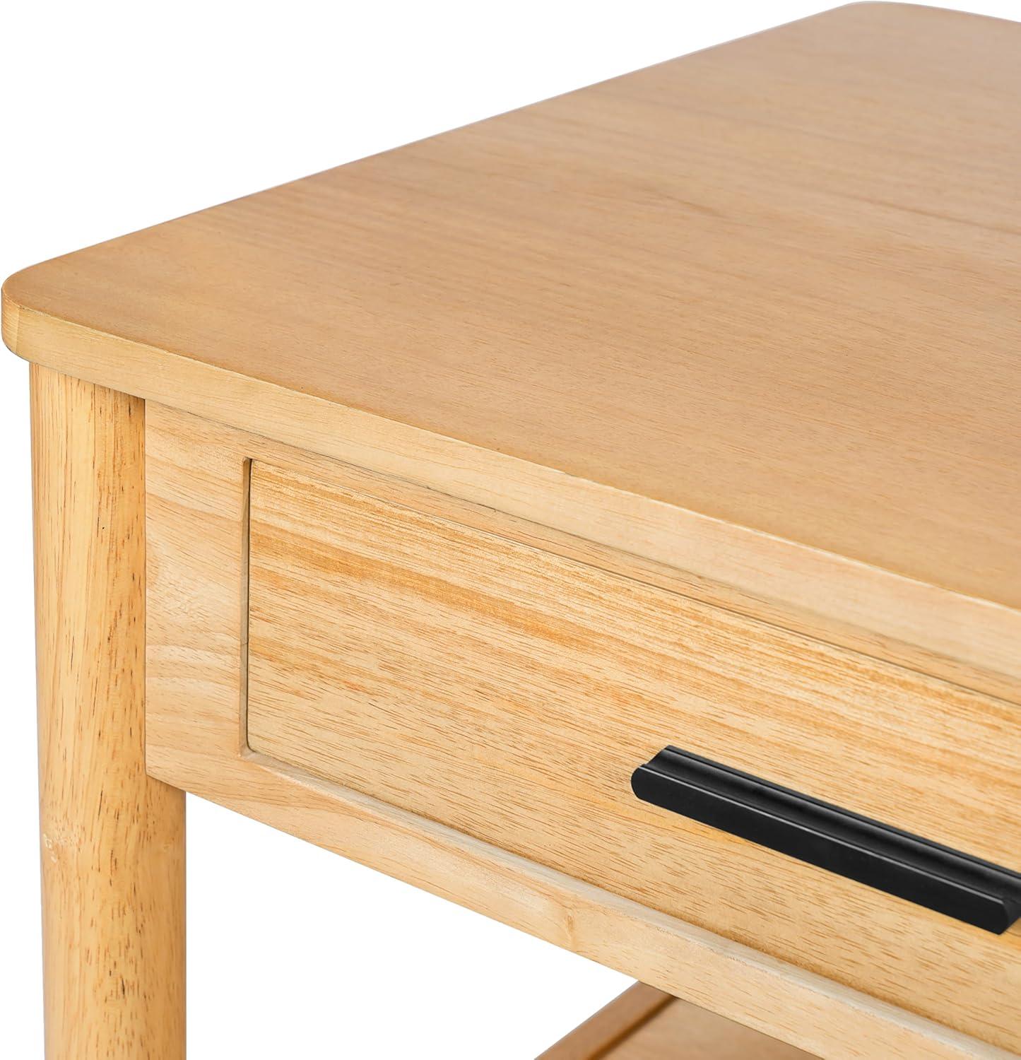 image:imageChristopher Knight Home Aurl Rectangular End Table Wooden Side Table with Drawer Nightstand with 1 Open Shelf Storage Item Organize Desk Sofa Side Tables for Living Room Bedroom Natural