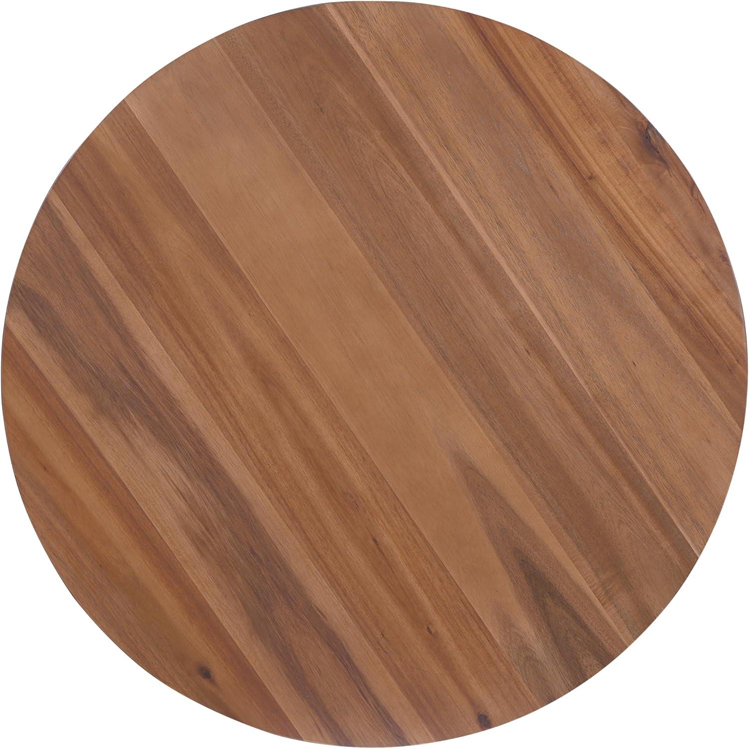 image:imageChristopher Knight Home Lemas Acacia Wood Coffee Table 30 W Round Modern Sofa Side Table with Wood Base Modern Indoor Accent Table for Living Room Bedroom Home Office NaturalBlack