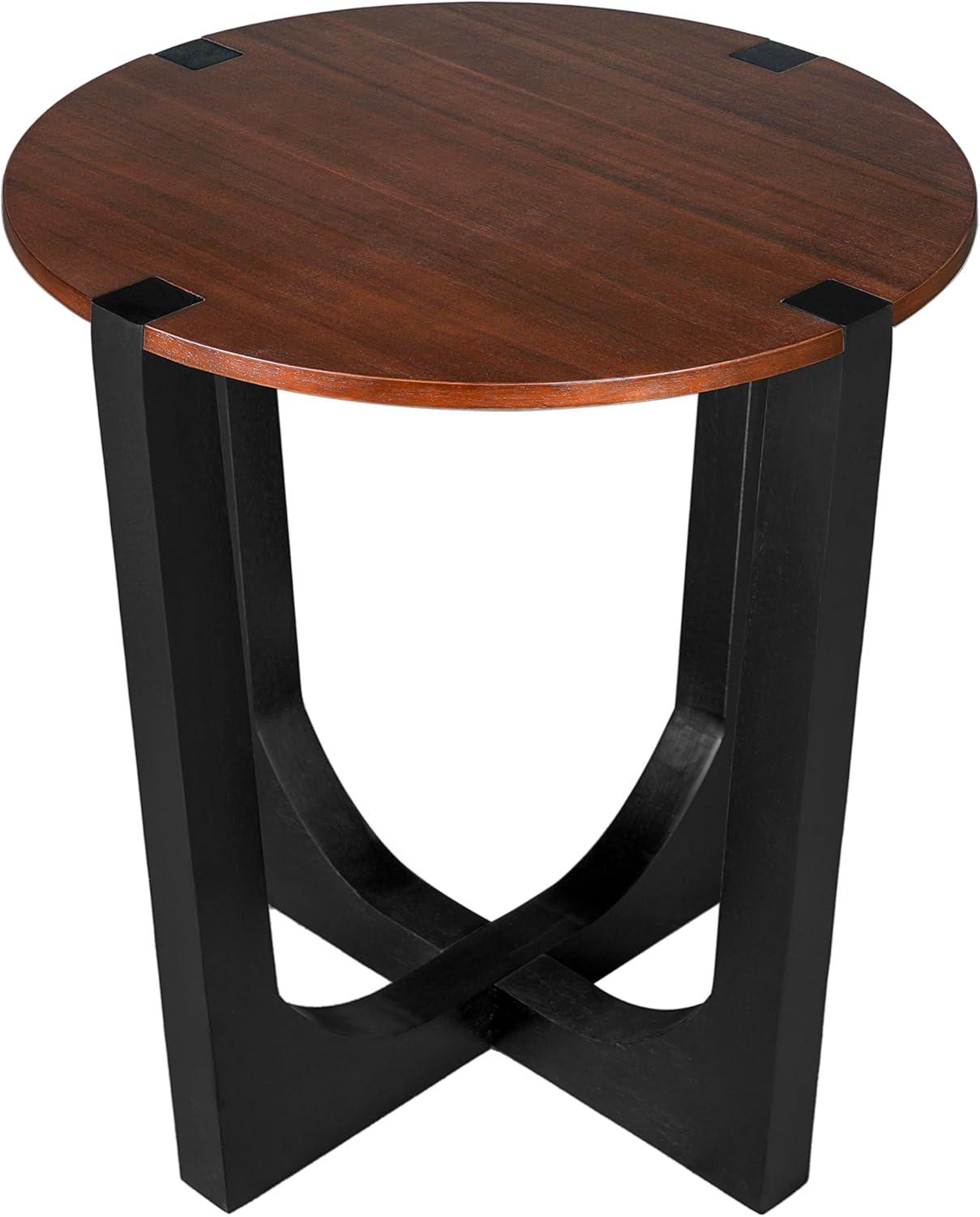 image:imageChristopher Knight Home Lemas Acacia Wood Coffee Table and Side Table Set with Wood Base Modern Indoor Accent Tables for Living Room Bedroom Home Office BrownBlack 2 pcs Set