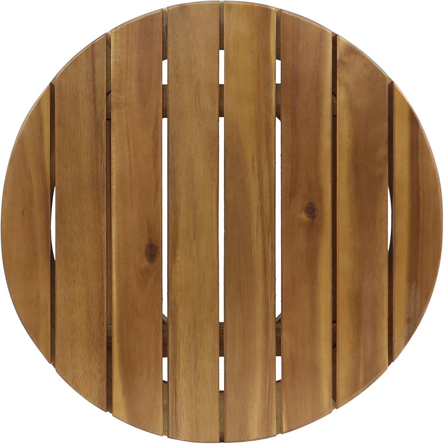 image:imageChristopher Knight Home Selma Acacia Wood Outdoor Side Table Decorative Rectangular Small Accent Table Weather Resistant Patio End Table for Balcony Beach Pool Side Slatted Design Natural StainedParker teak Finish
