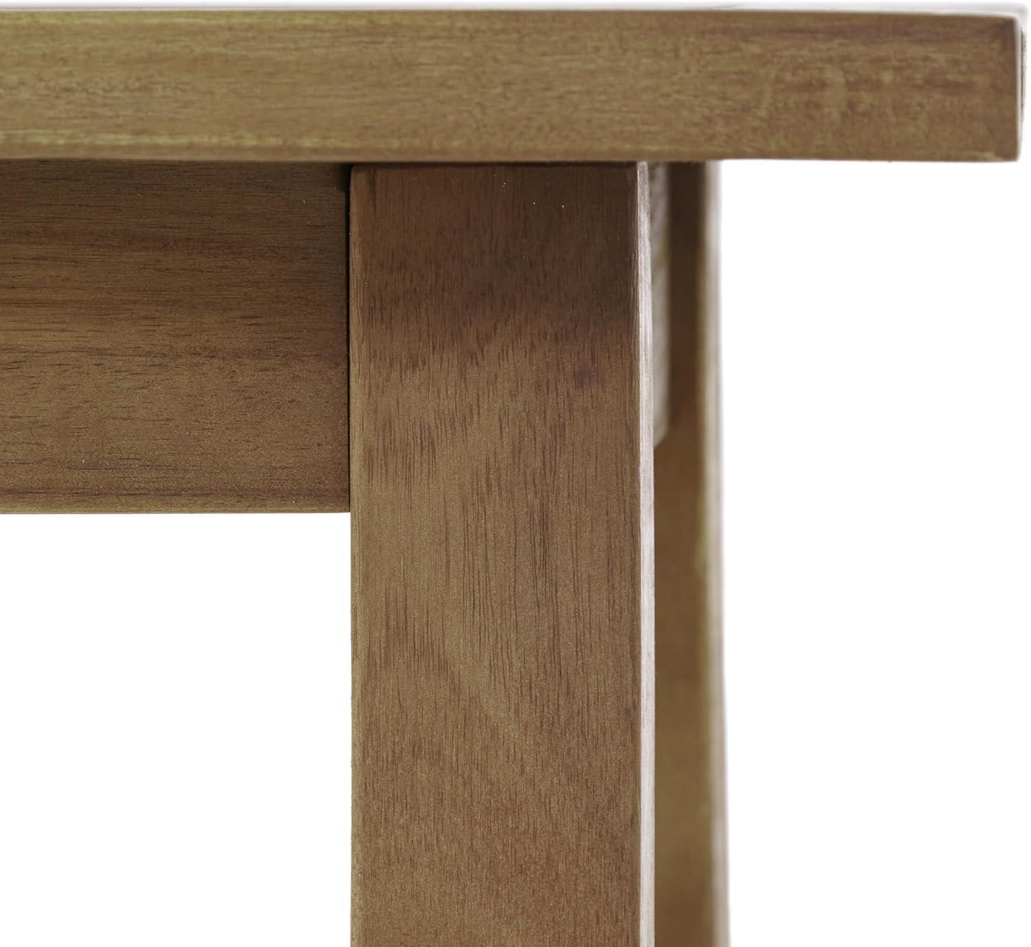 image:imageChristopher Knight Home Selma Acacia Wood Outdoor Side Table Decorative Rectangular Small Accent Table Weather Resistant Patio End Table for Balcony Beach Pool Side Slatted Design Natural StainedNatural Stained