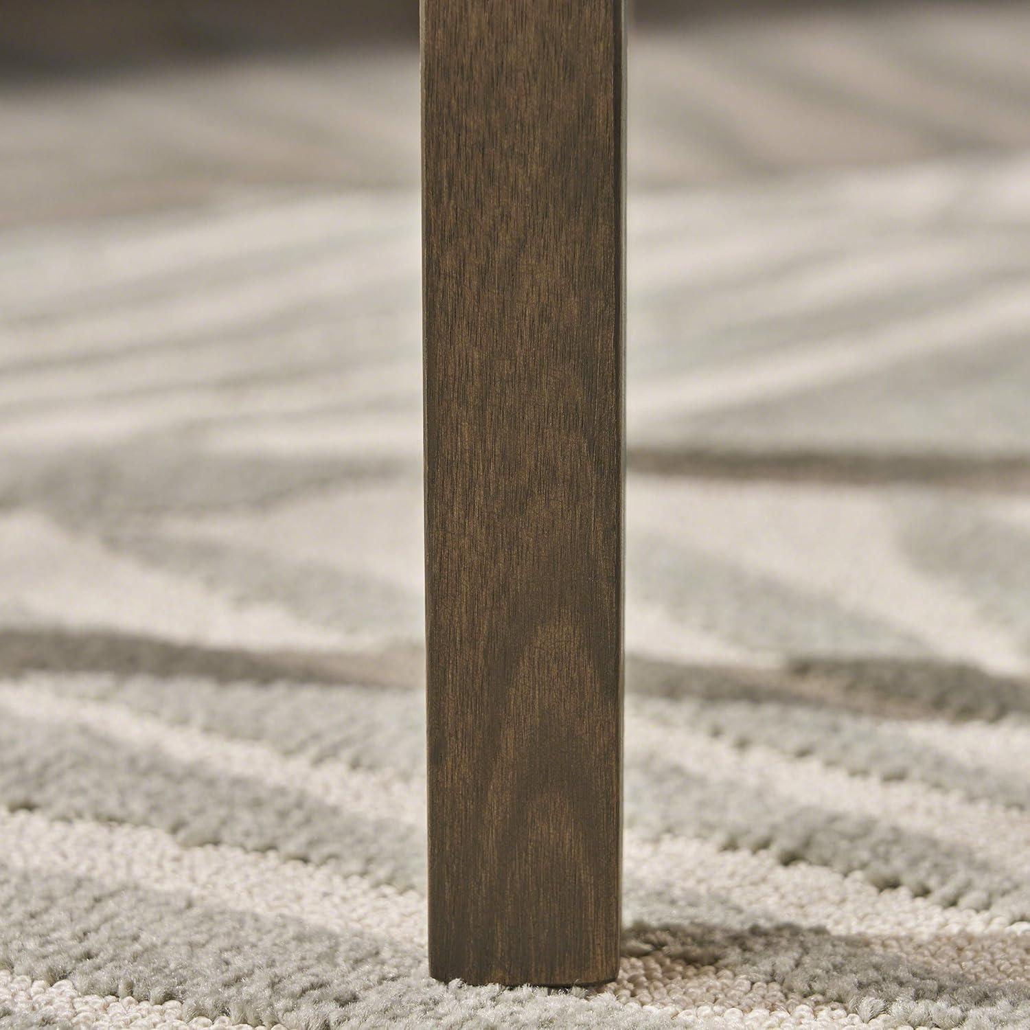 image:imageChristopher Knight Home Selma Acacia Wood Outdoor Side Table Decorative Rectangular Small Accent Table Weather Resistant Patio End Table for Balcony Beach Pool Side Slatted Design Natural StainedParker gray Finish