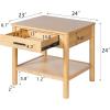 Christopher Knight Home Aurl Rectangular End Table, Wooden Side Table with Drawer, Nightstand with 1 Open Shelf Storage, Item Organize Desk, Sofa Side Tables for Living Room Bedroom, Natural