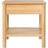 Christopher Knight Home Aurl Rectangular End Table, Wooden Side Table with Drawer, Nightstand with 1 Open Shelf Storage, Item Organize Desk, Sofa Side Tables for Living Room Bedroom, Natural