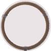 Christopher Knight Home Desna Coffee Table, Patio Glass Round End Table, Outdoor Side Table, Modern/Tropical Patio Accent Piece for Garden/Balcony, Iron Frame + Handwoven Rope Accent, Light Brown