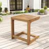 Christopher Knight Home Dessa Outdoor Side Table, Acacia Wood End Table, C Shape Small Coffee Table, Wooden Slat Panel Design, Lightweight Easy Move, Acacia Wood Frame Desk for Poolside Backyard, Teak