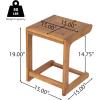 Christopher Knight Home Dessa Outdoor Side Table, Acacia Wood End Table, C Shape Small Coffee Table, Wooden Slat Panel Design, Lightweight Easy Move, Acacia Wood Frame Desk for Poolside Backyard, Teak