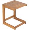 Christopher Knight Home Dessa Outdoor Side Table, Acacia Wood End Table, C Shape Small Coffee Table, Wooden Slat Panel Design, Lightweight Easy Move, Acacia Wood Frame Desk for Poolside Backyard, Teak