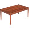 Christopher Knight Home Dolly 36.25″Outdoor Slat Panel Coffee Table, Acacia Wood Coffee Table, Spacious Tabletop, Wooden Legs, Rustic Style Design, Rectangular Side Desk for Backyard Garden, Mahogany