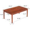 Christopher Knight Home Dolly 36.25″Outdoor Slat Panel Coffee Table, Acacia Wood Coffee Table, Spacious Tabletop, Wooden Legs, Rustic Style Design, Rectangular Side Desk for Backyard Garden, Mahogany