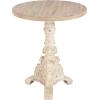 Christopher Knight Home Jorine Round End Table, Vintage Side Table, Wooden Tabletop, Lightweight Concrete Worn Base, Mid-Century Small Accent Coffee Desk for Living Room Bedroom Home Decor, Natural
