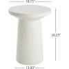 Christopher Knight Home Norvin Patio Lightweight Concrete Terrazzo Coffee Table, Indoor and Outdoor Table for Garden/Backyard/Poolside/Balcony Cafeteria, MGO Outdoor Side Table with No Assembly,White