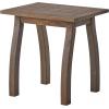 Christopher Knight Home Selma Acacia Wood Outdoor Side Table, Decorative Rectangular Small Accent Table, Weather Resistant Patio End Table for Balcony Beach Pool Side, Slatted Design, Natural Stained(Sadie gray Finish)