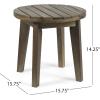 Christopher Knight Home Selma Acacia Wood Outdoor Side Table, Decorative Rectangular Small Accent Table, Weather Resistant Patio End Table for Balcony Beach Pool Side, Slatted Design, Natural Stained(Parker gray Finish)