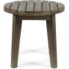 Christopher Knight Home Selma Acacia Wood Outdoor Side Table, Decorative Rectangular Small Accent Table, Weather Resistant Patio End Table for Balcony Beach Pool Side, Slatted Design, Natural Stained(Parker gray Finish)