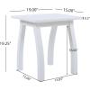 Christopher Knight Home Selma Acacia Wood Outdoor Side Table, Decorative Rectangular Small Accent Table, Weather Resistant Patio End Table for Balcony Beach Pool Side, Slatted Design, Natural Stained(White Pu)