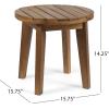 Christopher Knight Home Selma Acacia Wood Outdoor Side Table, Decorative Rectangular Small Accent Table, Weather Resistant Patio End Table for Balcony Beach Pool Side, Slatted Design, Natural Stained(Parker teak Finish)