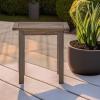Christopher Knight Home Selma Acacia Wood Outdoor Side Table, Decorative Rectangular Small Accent Table, Weather Resistant Patio End Table for Balcony Beach Pool Side, Slatted Design, Natural Stained(Sadie gray Finish)