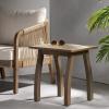 Christopher Knight Home Selma Acacia Wood Outdoor Side Table, Decorative Rectangular Small Accent Table, Weather Resistant Patio End Table for Balcony Beach Pool Side, Slatted Design, Natural Stained(Sadie gray Finish)
