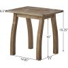 Christopher Knight Home Selma Acacia Wood Outdoor Side Table, Decorative Rectangular Small Accent Table, Weather Resistant Patio End Table for Balcony Beach Pool Side, Slatted Design, Natural Stained(Natural Stained)