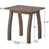 Christopher Knight Home Selma Acacia Wood Outdoor Side Table, Decorative Rectangular Small Accent Table, Weather Resistant Patio End Table for Balcony Beach Pool Side, Slatted Design, Natural Stained(Sadie gray Finish)