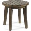 Christopher Knight Home Selma Acacia Wood Outdoor Side Table, Decorative Rectangular Small Accent Table, Weather Resistant Patio End Table for Balcony Beach Pool Side, Slatted Design, Natural Stained(Parker gray Finish)