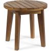 Christopher Knight Home Selma Acacia Wood Outdoor Side Table, Decorative Rectangular Small Accent Table, Weather Resistant Patio End Table for Balcony Beach Pool Side, Slatted Design, Natural Stained(Parker teak Finish)