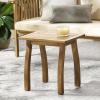 Christopher Knight Home Selma Acacia Wood Outdoor Side Table, Decorative Rectangular Small Accent Table, Weather Resistant Patio End Table for Balcony Beach Pool Side, Slatted Design, Natural Stained(Natural Stained)