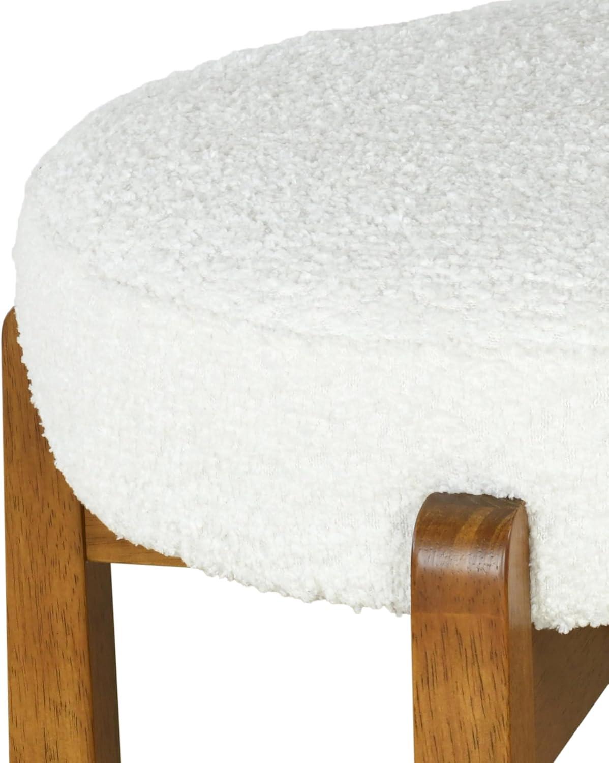 image:imageChristopher Knight Home Athe Set of 2 Indoor Wooden Low Back Barstool Rubberwood Frame Bar Chair Seat Cushion Counter Height Stool Bar Stools for Kitchen Island White amp WalnutWhite Walnut
