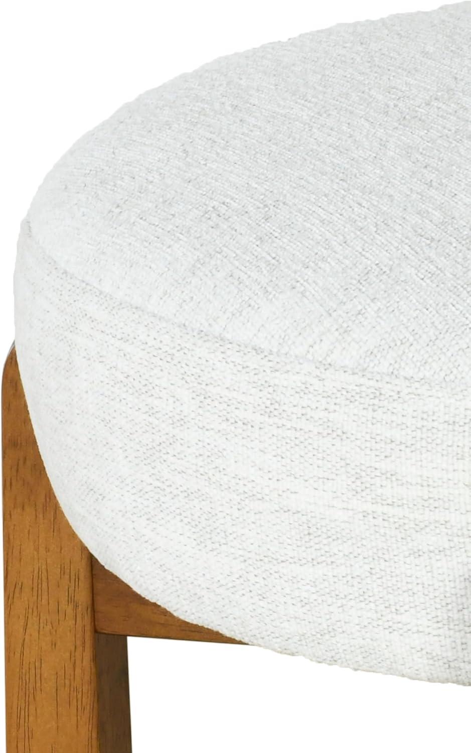 image:imageChristopher Knight Home Athe Set of 2 Indoor Wooden Low Back Barstool Rubberwood Frame Bar Chair Seat Cushion Counter Height Stool Bar Stools for Kitchen Island White amp WalnutIvory Walnut