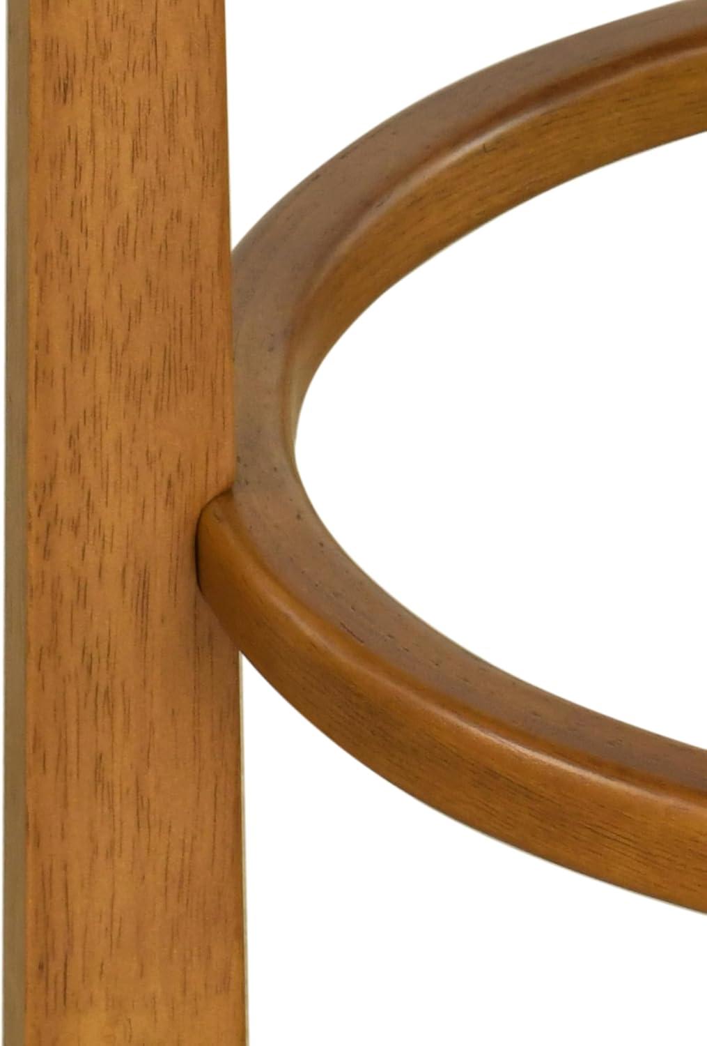 image:imageChristopher Knight Home Athe Set of 2 Indoor Wooden Low Back Barstool Rubberwood Frame Bar Chair Seat Cushion Counter Height Stool Bar Stools for Kitchen Island White amp WalnutIvory Walnut