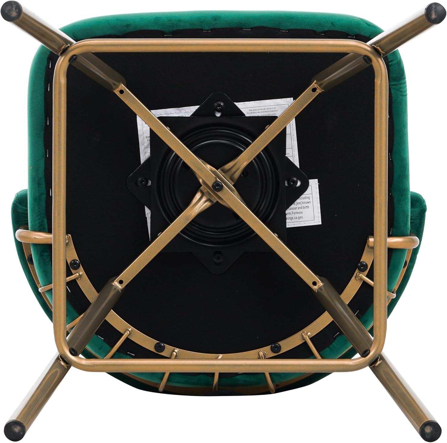 image:imageChristopher Knight Home Marin Counter Height Bar Stools Set of 2 180 Swivel Upholstered Barstools with Backs and Metal Legs Dining Room Chairs Counter Height Stools with Footrest Green GoldenGreen Golden