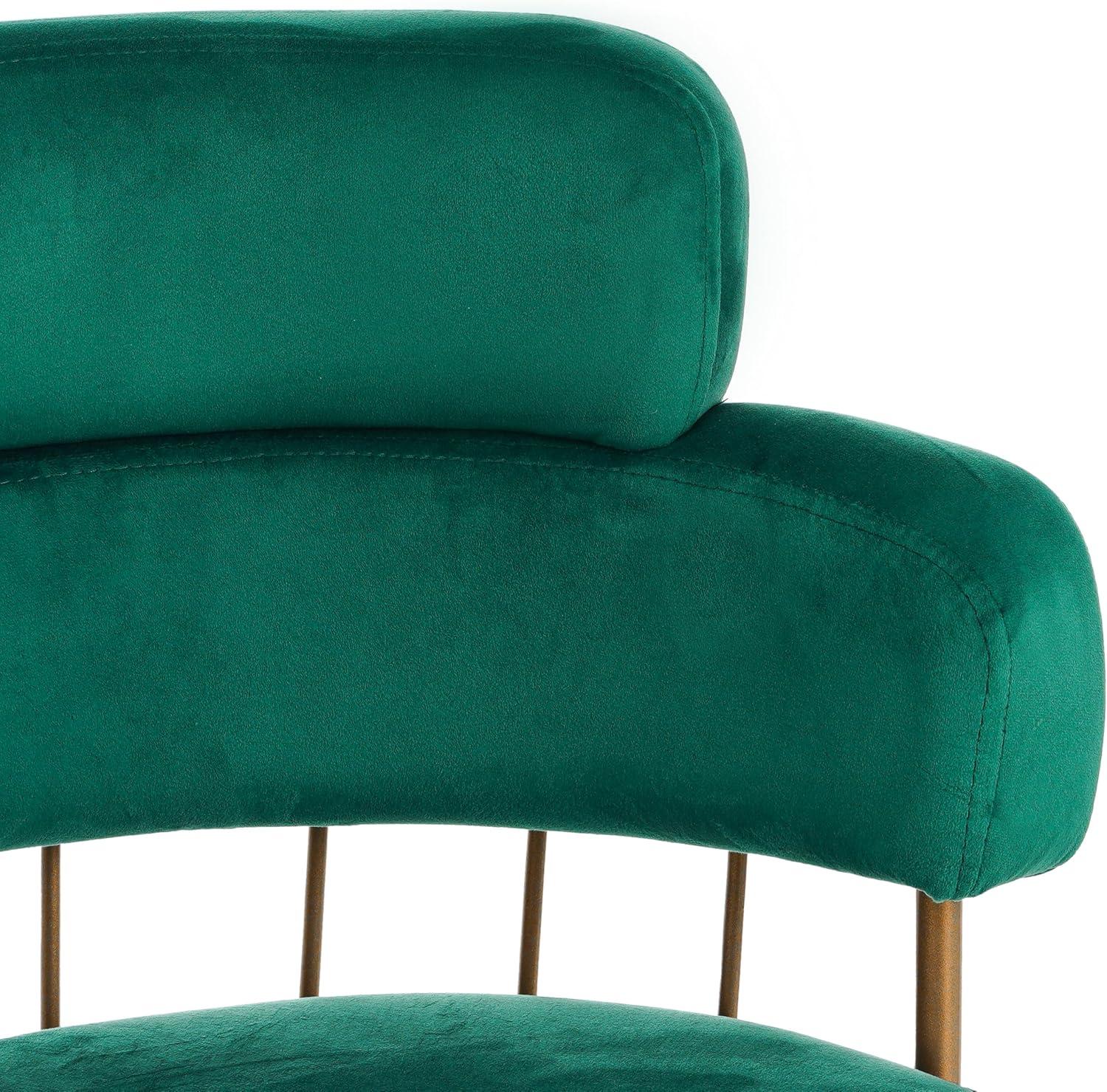 image:imageChristopher Knight Home Marin Counter Height Bar Stools Set of 2 180 Swivel Upholstered Barstools with Backs and Metal Legs Dining Room Chairs Counter Height Stools with Footrest Green GoldenGreen Golden