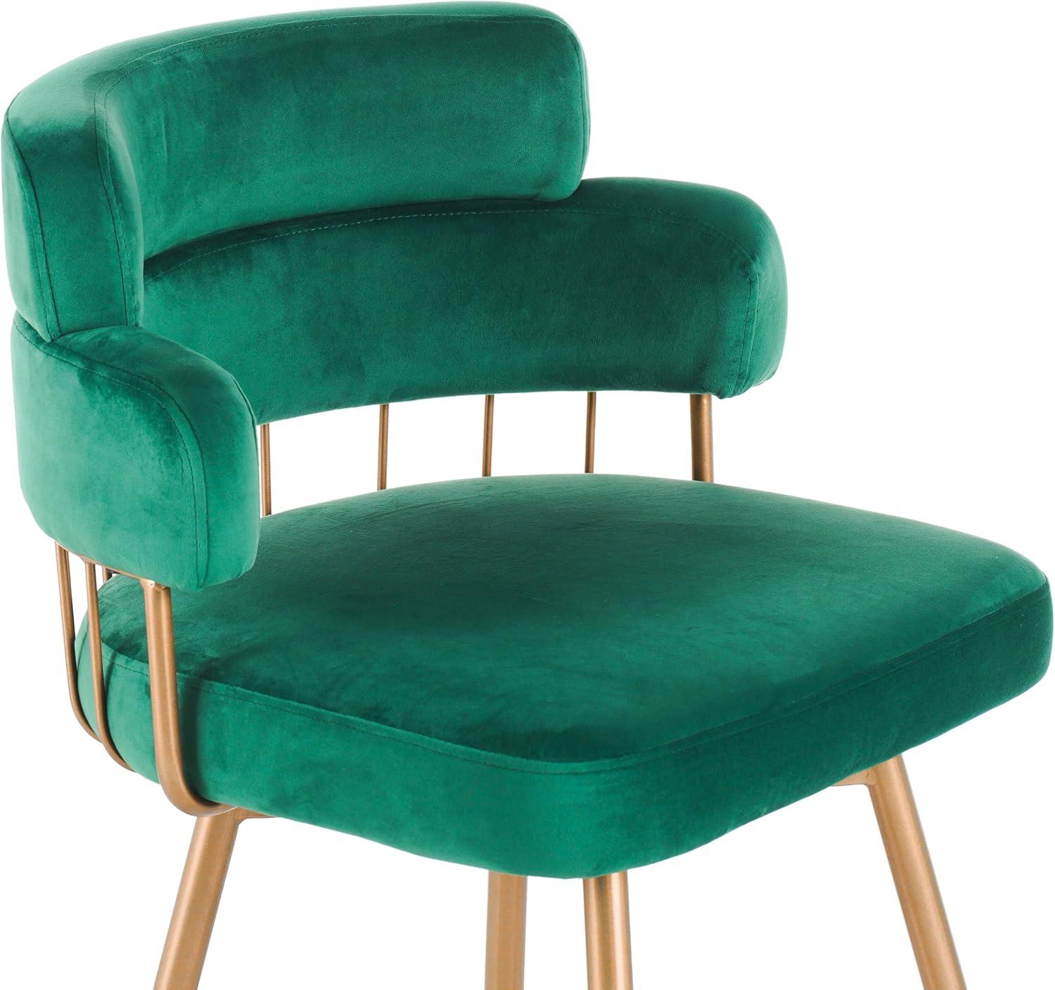 image:imageChristopher Knight Home Marin Counter Height Bar Stools Set of 2 180 Swivel Upholstered Barstools with Backs and Metal Legs Dining Room Chairs Counter Height Stools with Footrest Green GoldenGreen Golden