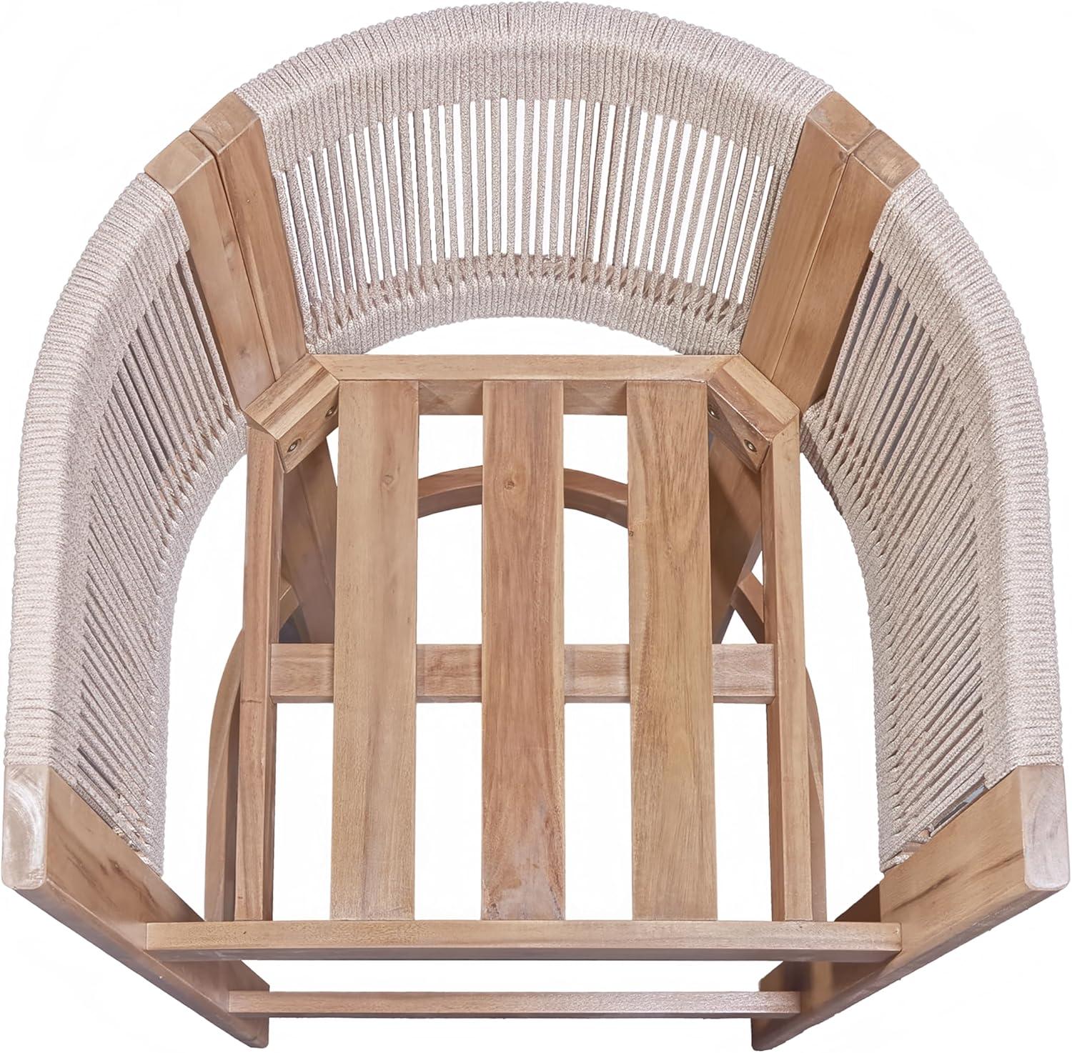 image:imageChristopher Knight Home Matera Outdoor Counter Height Bar Stools Set of 2 Barstool for Kitchen Island Acacia Wood Counter Stool with FootrestRemovable CushionDining Chair for Bar TableTeak Beige