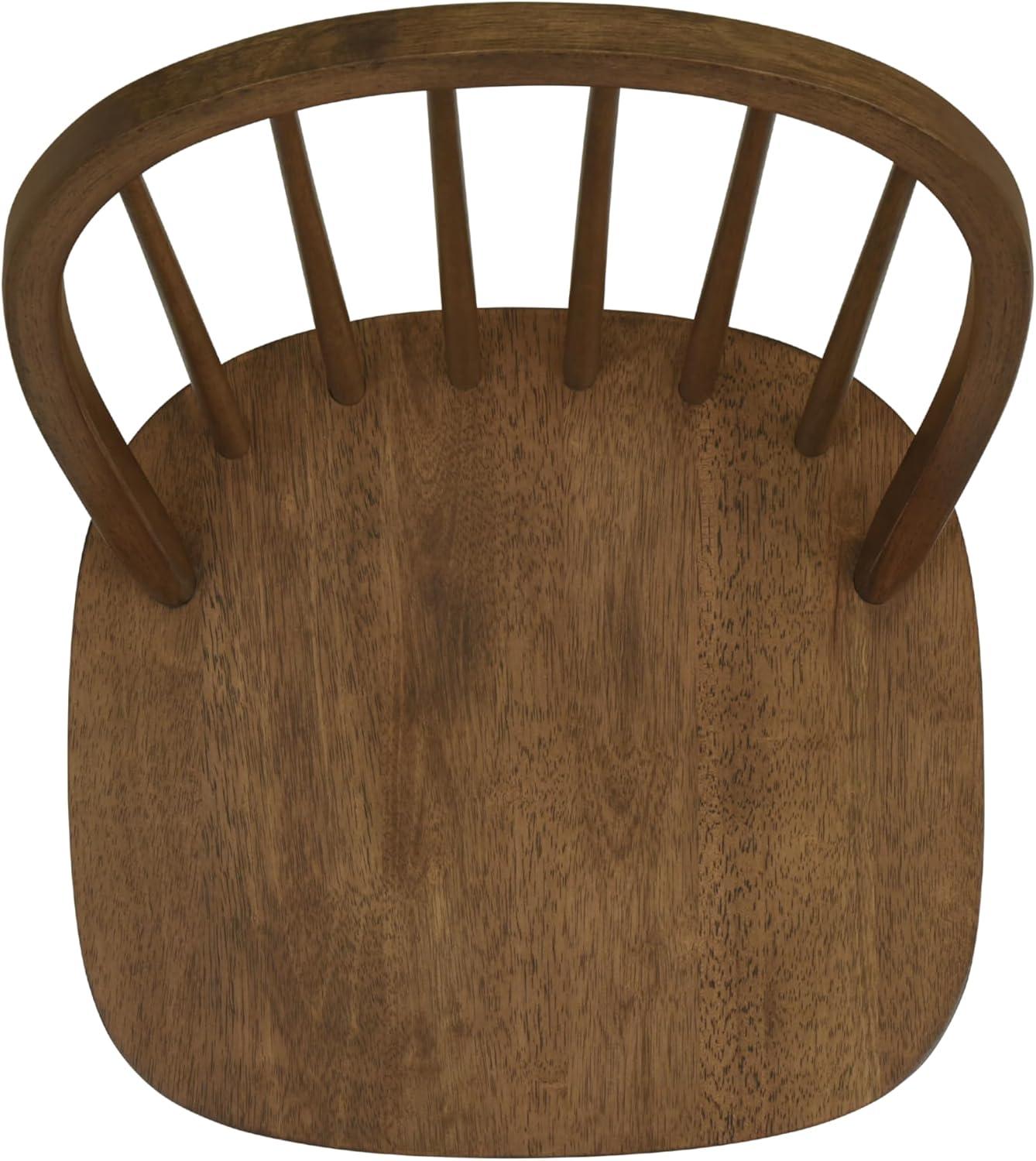 image:imageChristopher Knight Home Morgan Rubber Wood Barstool Set of 2 Counter Height Stool with WindsorBack Design Modern Bar Stool with BackrestFootrest for Dining RoomKitchen Dining Island Walnut