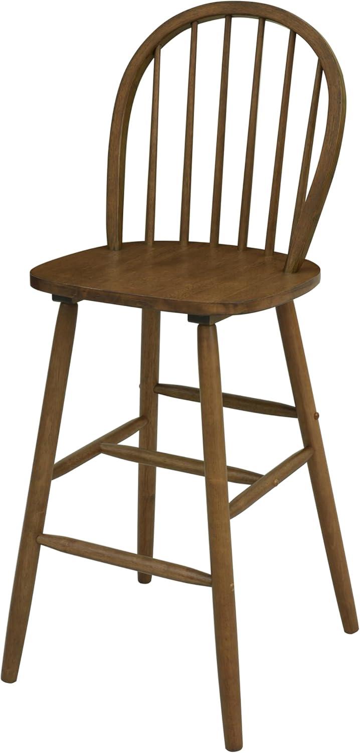 image:imageChristopher Knight Home Morgan Rubber Wood Barstool Set of 2 Counter Height Stool with WindsorBack Design Modern Bar Stool with BackrestFootrest for Dining RoomKitchen Dining Island Walnut