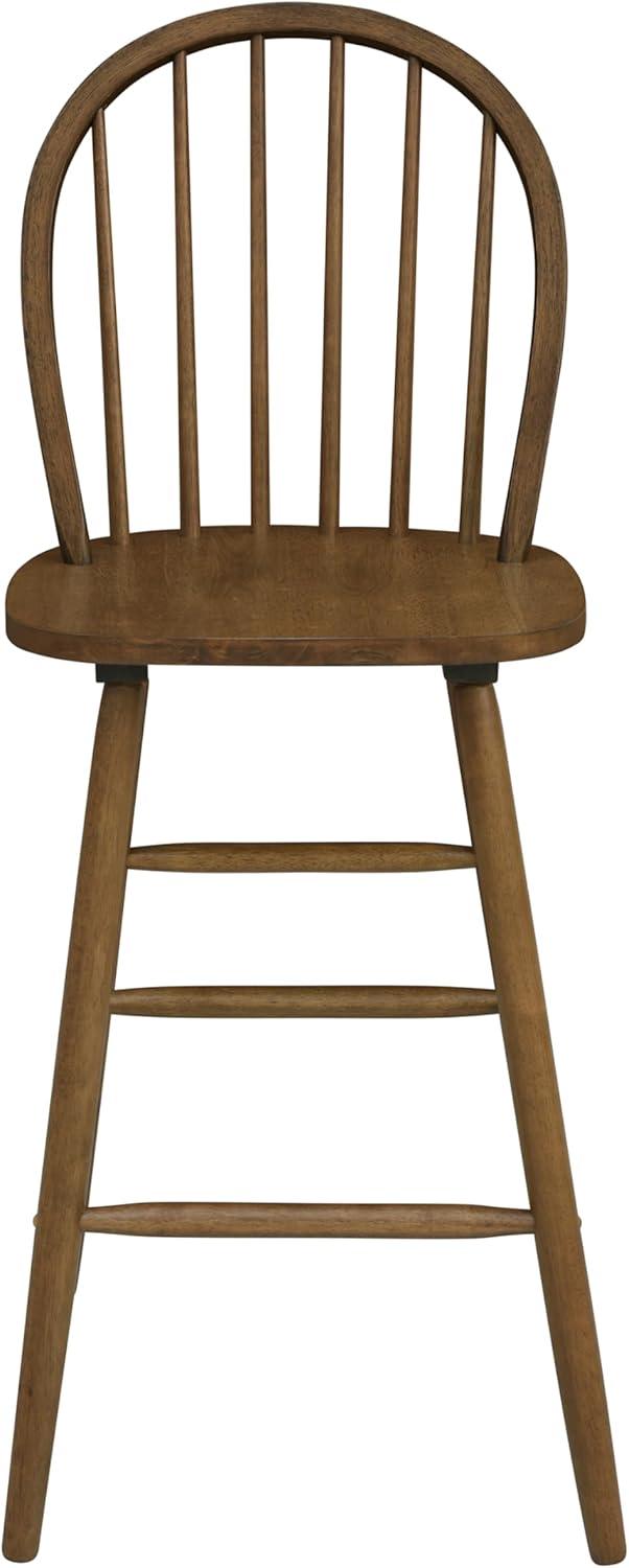 image:imageChristopher Knight Home Morgan Rubber Wood Barstool Set of 2 Counter Height Stool with WindsorBack Design Modern Bar Stool with BackrestFootrest for Dining RoomKitchen Dining Island Walnut