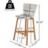 Christopher Knight Home Aurora Patio Barstool Set of 2, Outdoor Counter Stool with Finished Wood and Wicker, Accent Chair with Backrest/Footrest for Bar Table/Kitchen Islands, Light Brown + Teak(Light Grey + Teak)