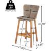Christopher Knight Home Aurora Patio Barstool Set of 2, Outdoor Counter Stool with Finished Wood and Wicker, Accent Chair with Backrest/Footrest for Bar Table/Kitchen Islands, Light Brown + Teak(Light Brown + Teak)