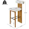 Christopher Knight Home Irene Set of 2 Indoor Wooden Barstool, Ergonomic Walnut Finished Bar Chairs, Sturdy Rubberwood Frame Counter Stool, Bar Stools for Kitchen Island, Ivory & Walnut(Ivory & Walnut)