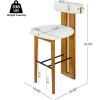 Christopher Knight Home Irene Set of 2 Indoor Wooden Barstool, Ergonomic Walnut Finished Bar Chairs, Sturdy Rubberwood Frame Counter Stool, Bar Stools for Kitchen Island, Ivory & Walnut(White & Walnut)
