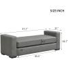 Christopher Knight Home Mosley Faux Leather Upholstered Ottoman Bench, Rectangular Foot Stools Ottoman, Wooden Ottoman Footrest, Bedroom End of Bed Footstool, Living Room Sofa Extra Seat, Brown(Grey)