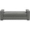 Christopher Knight Home Mosley Faux Leather Upholstered Ottoman Bench, Rectangular Foot Stools Ottoman, Wooden Ottoman Footrest, Bedroom End of Bed Footstool, Living Room Sofa Extra Seat, Brown(Grey)